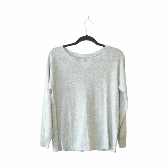 American Eagle Light Gray Waffle Knit Pullover Sweater Small Women’s - Picture 9 of 9